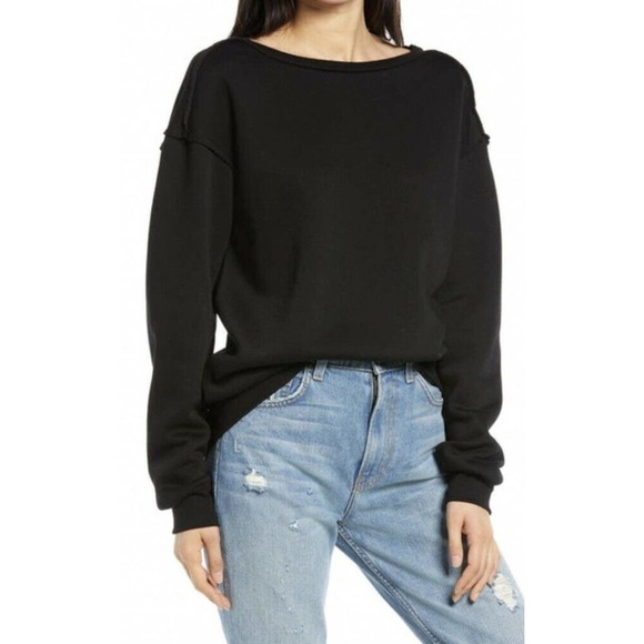 Treasure & Bond XS Raw Edge Sweatshirt - Picture 1 of 6